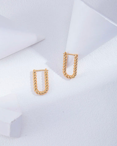 Ovate Hoop Earrings