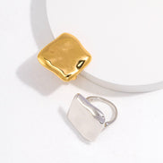 Oversize Square Open Ring