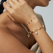 Pearl Beaded Charm Bracelet