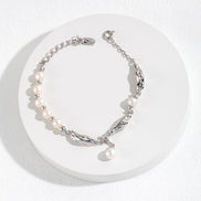 Pearl Beaded Charm Bracelet