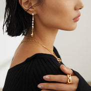 Pearl Beaded Drop Earrings