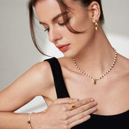 Pearl Beaded Gemstone Necklace