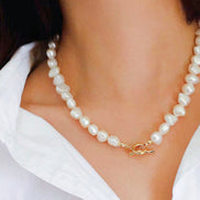 Pearl Snake Chain Necklace