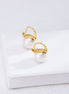 Pearl Drop Mini Hoop Earrings