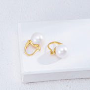 Pearl Drop Mini Hoop Earrings