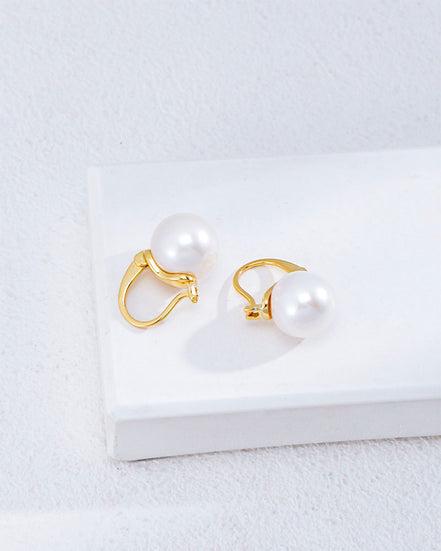 Pearl Drop Mini Hoop Earrings