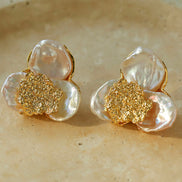 Three Petal Baroque Pearl Stud Earrings