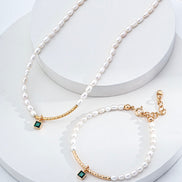 Pure Grace Emerald Drop Necklace