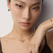 Pure Grace Emerald Drop Necklace