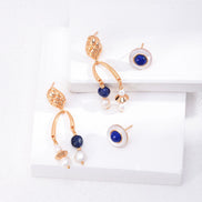 Quiet Orbit Lapis Earrings