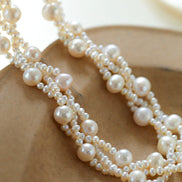 Radiant Pearl Cascade Necklace