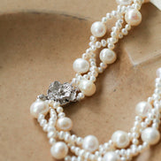 Radiant Pearl Cascade Necklace