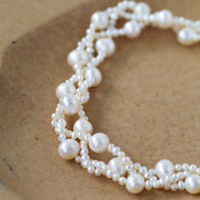 Radiant Pearl Cascade Necklace