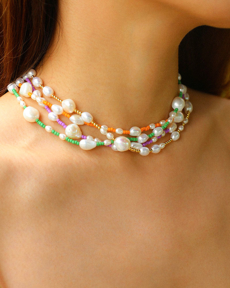 Rainbow Pearl Bliss Necklace