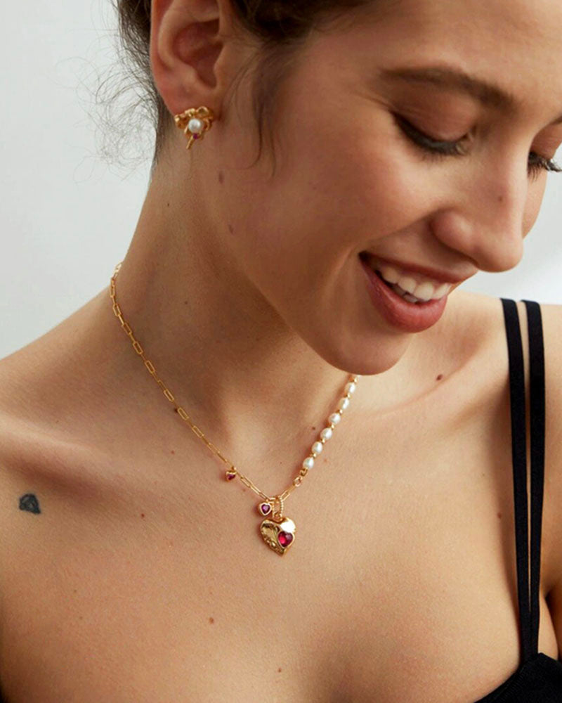 Red Heart Pendant Necklace