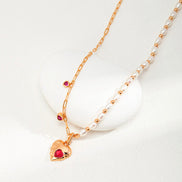 Red Heart Pendant Necklace