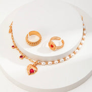 Red Heart Pendant Necklace