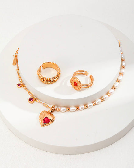 Red Heart Pendant Necklace