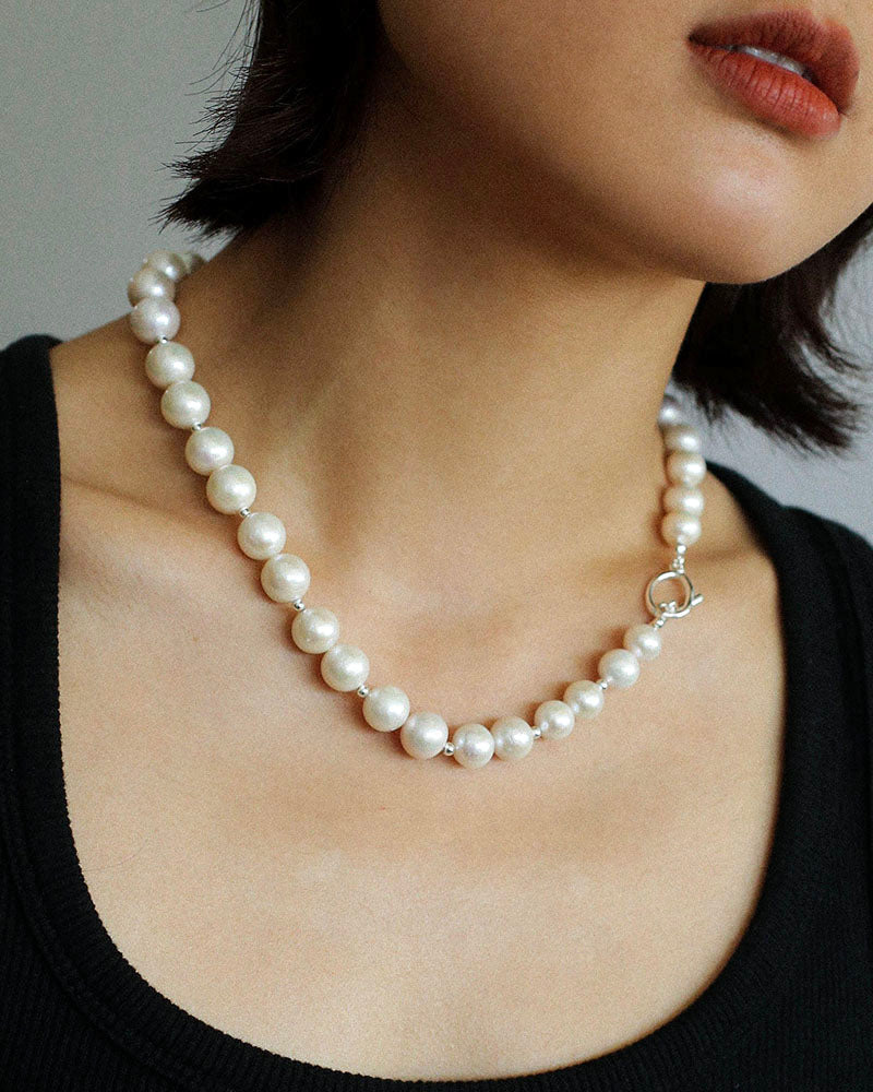 Round Baroque Pearl Necklace