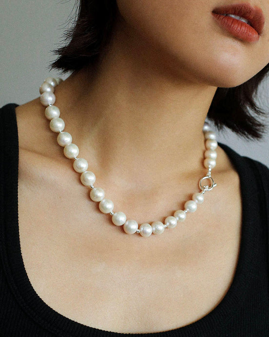 Round Baroque Pearl Necklace