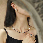 Shell Pearl Stud Earrings