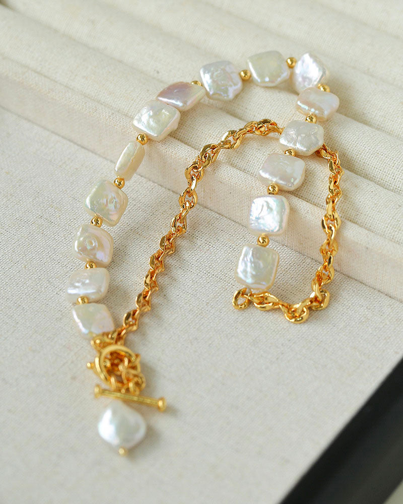 Square Pearl Necklace