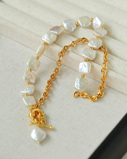 Square Pearl Necklace