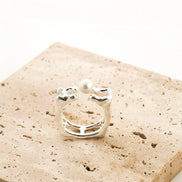 Square Vintage Pearl Ring