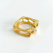 Square Vintage Pearl Ring