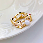 Square Vintage Pearl Ring