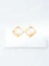 Squared Shell Stud Earrings