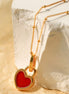 Two Sided Heart Padlock Necklace