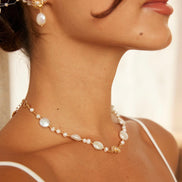 Vintage Floral Pearl Necklace