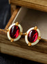 Vintage Ruby Stud Earrings