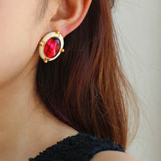 Vintage Ruby Stud Earrings