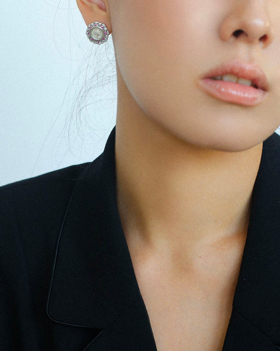 Vintage Greek Silver Coin Earrings