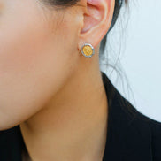 Vintage Greek Silver Coin Earrings