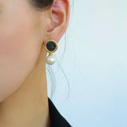 Vintage Greek Silver Coin Earrings