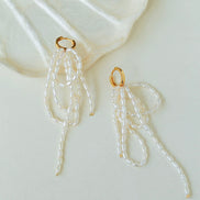 Whispering Waves Pearl Earrings