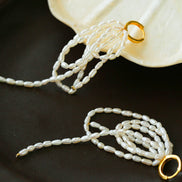 Whispering Waves Pearl Earrings