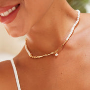 Whispering Waves Pearl Necklace