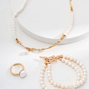 Whispering Waves Pearl Necklace