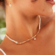 Whispering Waves Pearl Necklace