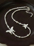 White Shell Butterfly Pearl Necklace